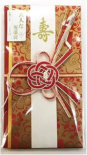 Ehime Paperwork Celebration Bag, Adult Celebration Bag, Small Frame, Red Gold and Red Plum Decoration, 2 Pack