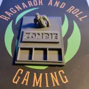 3D Zombie Token MTG - Gray - V1 - Solid Infill 100% - Comes with 3 Counter Dice