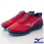 【MIZUNO 美津濃】RIDER GORE-TEX女慢跑鞋(J1GD227922紅-23.5-26CM)