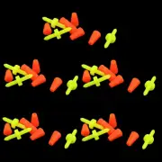 15 Set Plastic Bar Rubber Socket Fishing Fish Floating Bobber Stopper for Angler