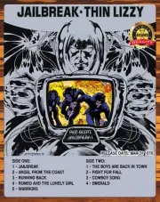 Thin Lizzy - Jailbreak - Released March 1976 - Track List - Metal Sign 11 x 14