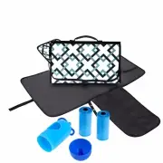 Diaper Caddy, Nursery Organizer: Blue and Grey Chevron, Best Portable Washable