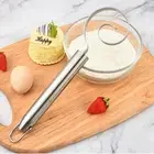 Seamless Dough Whisk Manual Blender Stainless Steel for Pastry Pizza Cooking