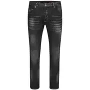 [Philipp Plein] Philipp Plein Hexagon-appliqué Jeans 34 US BLACK