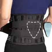 Back Braces for Lower Back Pain Relief with 6 Stays, Breathable Back Support ...