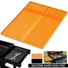 Grill Side Shelf Mat Silicone Griddle Tool Mat with 8 Slot Anti-Slip Grill GrToU