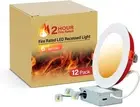 12 Pack Fire Rated Recessed Light, 2-Hour Protection, 6 6 Inch, 12