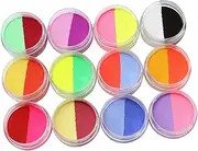 HAWILLOSCH Make Up Kit Set 24 Color Face Paints Safe and Easy to Remove for Halloween Soccer Matches Fan Decor Brush