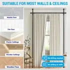 1.2-3m Adjustable Large Room Divider Panel Privacy Partition Divider Screen Rod