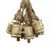 Materials: Iron, Rope, Rustic, Hemp, Jute, Wood Home Decor & Gift Christmas Bell