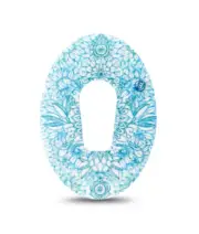 ExpressionMed Dexcom G6 Aqua Floral Patch 4 Pack