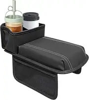 Car Armrest Box Pad | Arm Rest Cover Cushion with Cup Holder, Center Console Pad Cover, Heightening Pad for , RVs & Autos, Comfortable Armrest Protection for Long Drives