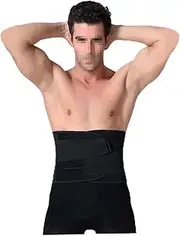 Kisangel Men's Slimming Belt Elastic Waist Trimmer Belt for Tummy Belt XXL Improve Blood Circulation Black