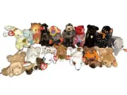 Vintage Ty Beanie Babies Plush Toys Stuffed Animal Original Huge Collection 25