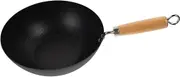 PAMINGONO Small Small Wok Frying Pan Wok for Induction Stove Wok for Stoves Wok Stir-fry Pan Cookware Accessories Round Bottom Wok Kitchen Supply Home Wok Kitchen Wok Pan Fry Pans