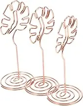 Homoyoyo 3pcs Metal Monstera Leaf Memo Clips Elegant Table Number Holders for Weddings Parties Versatile Photo Holders Easy to Clean Maintain Design