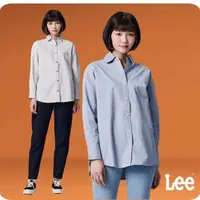 在飛比找momo購物網優惠-【Lee 官方旗艦】女裝 長袖休閒襯衫 / 左胸刺繡 小LO