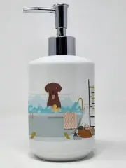 Chocolate Labrador Retriever Ceramic Soap Dispenser Hand Soap Dispenser Pump