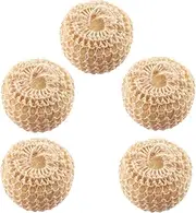 BELLIFFY 5-pack Sisal Bath Scrub Blocks Exfoliating Sponge Balls Gentle Bathing Balls for Smooth Skin for Family Friends