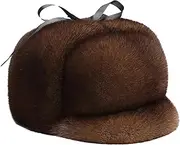 [Mkjuuior] Winter Fur Hat Unisex Fur Fedoras Hats