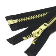 YaHoGa #10 38 Inch Brass Separating Jacket Zipper Right Handed Heavy Duty Met...