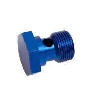 Aeroflow Brand Alloy Banjo Bolt 1/2" - 20 UNF Blue Finish Hose Fitting