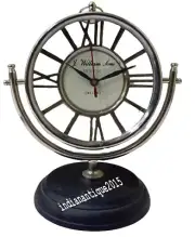 Nautical Beautiful Round Watch Maritime Black Wood Table Clock Living Room Decor