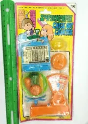 Vintage Supermarket Check Out Counter w register scale, 1970s NOS, EFS, HongKong