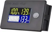 Daseeme 60V Battery Capacity Voltage Indicator Meter Lithium Battery Capacity Monitor Multifunctional Battery Monitor Battery Electricity Meter Voltmeter and Thermometer