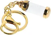 Essential Oil Bottle Keychain Transparent Glass Wishing Bottle Pendant Multi Functional Tiny Glass Perfume Keychain for Backpack Unique Design for Practical Use