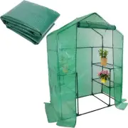 SHANGXING Walk-in Greenhouse Replacement Cover with Roll-Up Zipper Door - 56x...