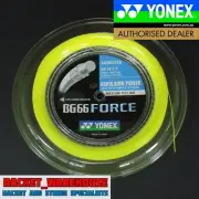 YONEX BG66 FORCE 200M COIL BADMINTON STRING YELLOW COLOUR LEE CHONG WEI'S STRING