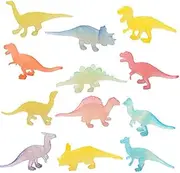 12PCS/Set Luminous Dinosaur Toys Model Set Glow in The Dark Fluorescent Dragon Action Figures for Kids Boys (Size : 12PCS)