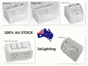 Weatherproof Power Point Socket GPO WaterProof External Outdoor Extra Switch Vic