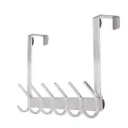 Over The Door Hooks, Stainless Steel Sturdy Door Hanger for Bathroom, Bedroom,Kitchen 1Pack, White