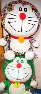 【2COLORS SET】 Uniqlo Doraemon TAKASHI MURAKAMI Plush Doll Stuffed Toy JAPAN