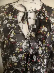 TopShop floral flounce mini dress 8