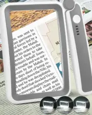 Magnifying Glass with Light, Rechargeable 5X Large Page Magnifier for Reading...