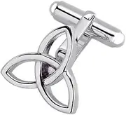 [Select Gifts] Box Set Shirt Black Tie Dress Studs Sterling 925 Solid Silver Celtic Knot Cufflink