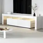 Artiss 189cm RGB LED TV Cabinet Entertainment Unit Stand Gloss Furniture White