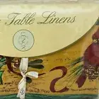 Lenox China 60" x 102" WINTER GREETINGS Tablecloth NEW Oblong Holiday Linens NOS