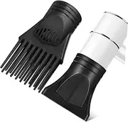 CTIRCHIU 2Pcs Hair Dryer Smoothing Nozzle Attachments Blow Dryer Comb and Diffuser Durable Hair Blower Accessories for All Hair Types Easy to Attach and Remove