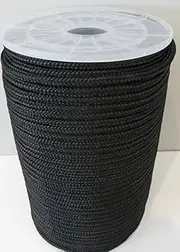 12mm x 100m Polyester Rope Double Braid Black Marine Yacht Sailing Mooring Boat