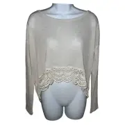 Abercrombie and Fitch XS Sheer long sleeved crop top