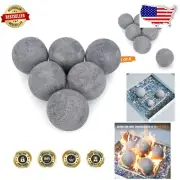 Premium Ceramic Fire Balls - Set of 6, Heat Resistant for Outdoor Fireplaces