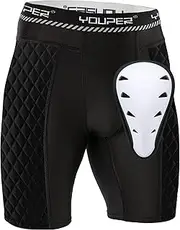 [Youper] Youth Boys Padded Sliding Shorts with Elite Protective Cup for Football, Baseball & Hockey