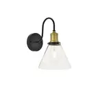 Living District Histoire 1 Light Wall Sconce, Brass and Black - LD4017W7BRB