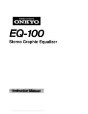 Onkyo EQ-100 Equalizer Owners Manual