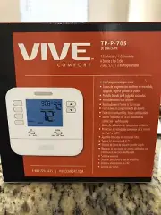 VIVE COMFORT TP-P-705 Programmable Thermostat Single Stage New In Box.