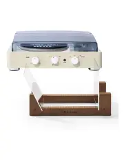 [Gadhouse] Brad MKII Record Player + Bundled Crosley Record Storage Display Stand in Ivory